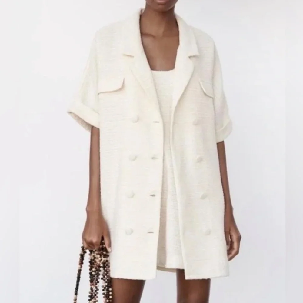 ZARA TWEED BLAZER DRESS - Picture 1 of 10